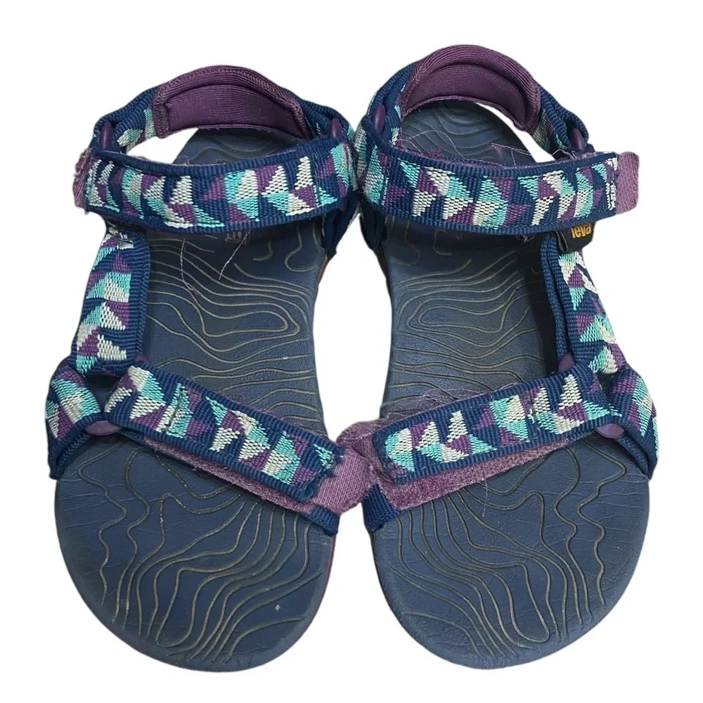 Teva Purple Blue Hurricane 3 1019535C Multicolor Sports Strappy Sandals Size 11